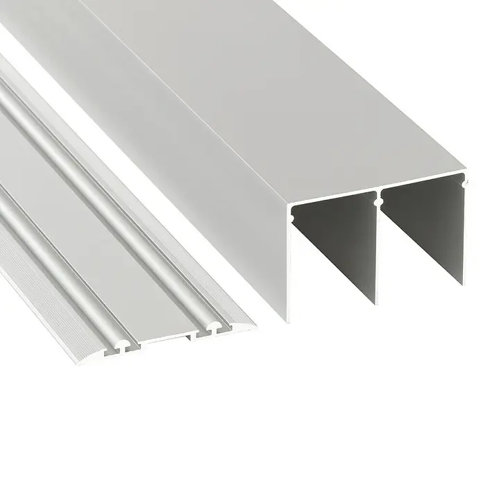 Room Plaza Easy Schienen-Bau-Set Room Plaza - Passend für: Room Plaza Schiebetür-Bauset Easy, 2.488 mm, Silber - Detailaufnahme
