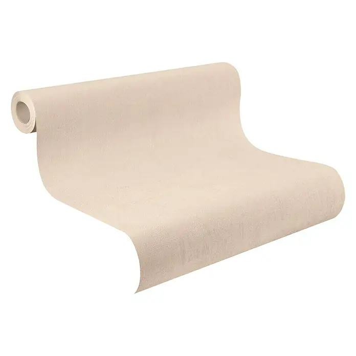 Rasch Vliestapete - Beige, Lebendige Struktur, Uni, 10,05 x 0,53 m