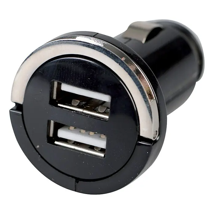 USB-Ladeadapter - 2 USB-Anschlüsse, Eingangsspannung: 12 V - 24 V - Linke Seitenansicht