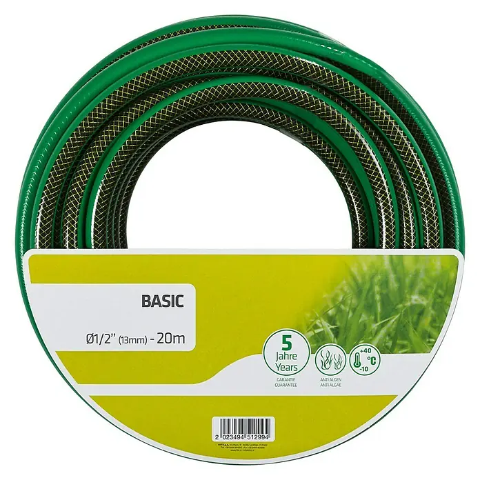 Vrtno crijevo Basic - Duljina: 20 m, Promjer crijeva: 13 mm (½″)