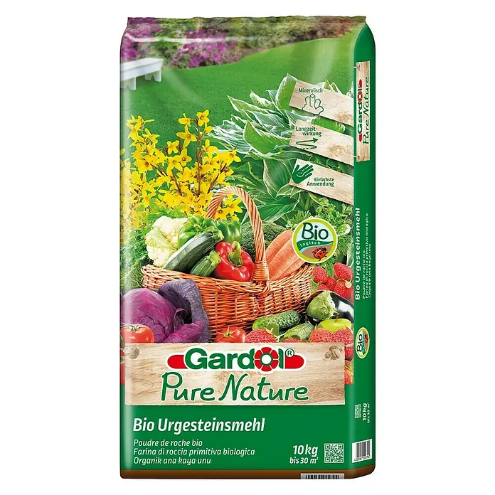 Gardol Pure Nature Urgesteinsmehl - 10 kg, Inhalt ausreichend für ca.: 30 m² - Vorderansicht