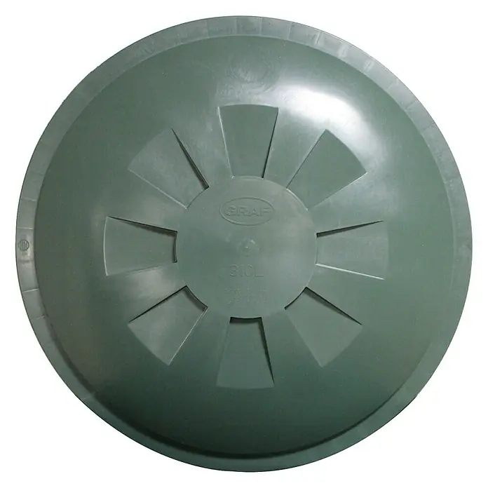 Garantia Basic Line Deckel - Passend für: 310 l Regentonnen Rund, Kunststoff - Ansicht von oben