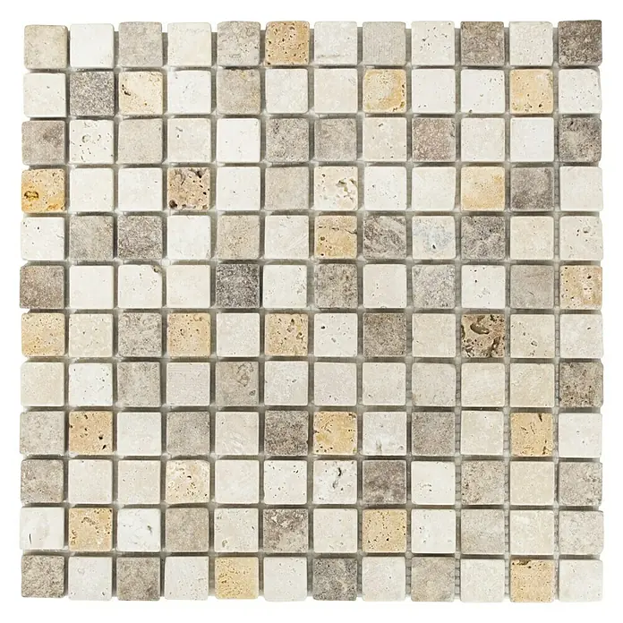 Mosaikfliese Mix XNT 46380 - 30,5 x 30,5 cm, Beige, Matt - Ansicht von oben