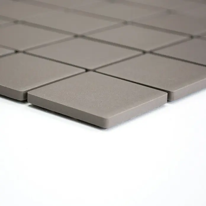 Mosaikfliese Quadrat Uni CU 233 - 29,8 x 29,8 cm, Grau, Matt - Vorderansicht
