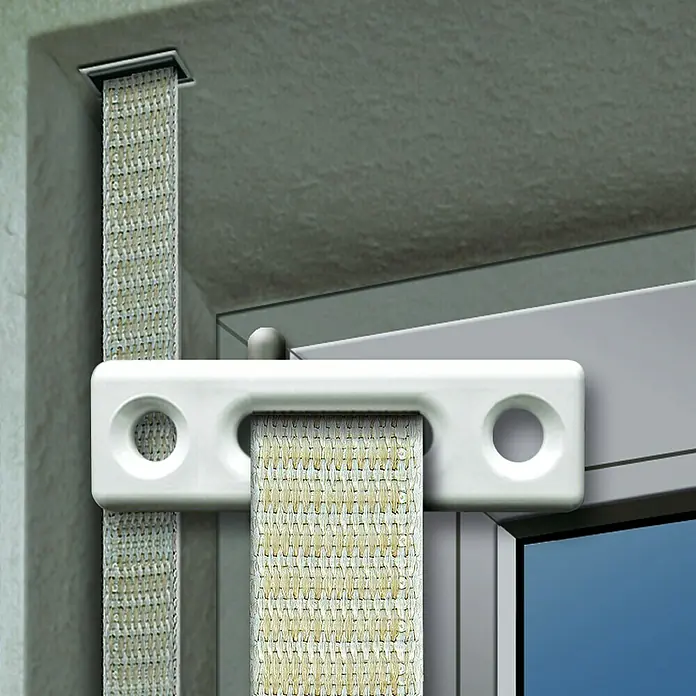 Schellenberg Gurtführung Mini & Maxi - 7 x 65 x 17 mm, Geeignet für: Rollladen-Maxi/Mini-Systeme, Weiß - Vorderansicht