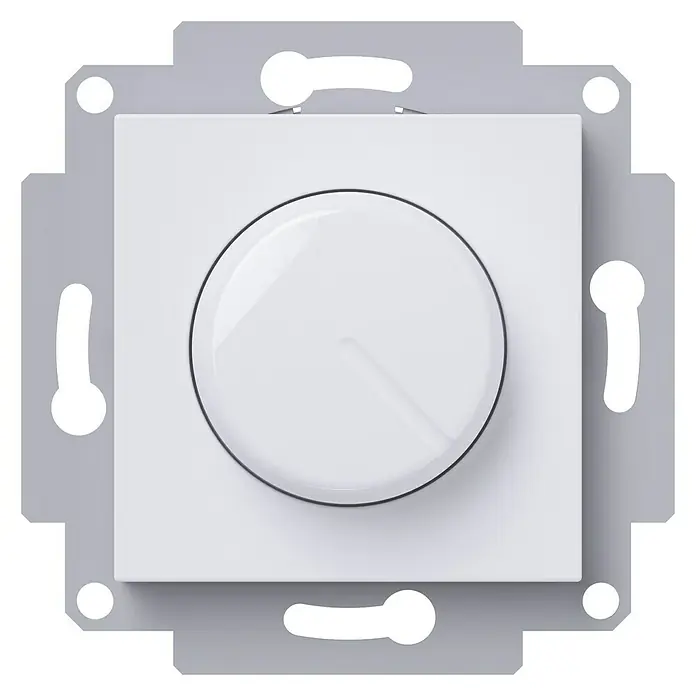Voltomat ART Dimmer Elektronisch - Alpinweiß, 20 W - 315 W, Kunststoff, Unterputz - Vorderansicht