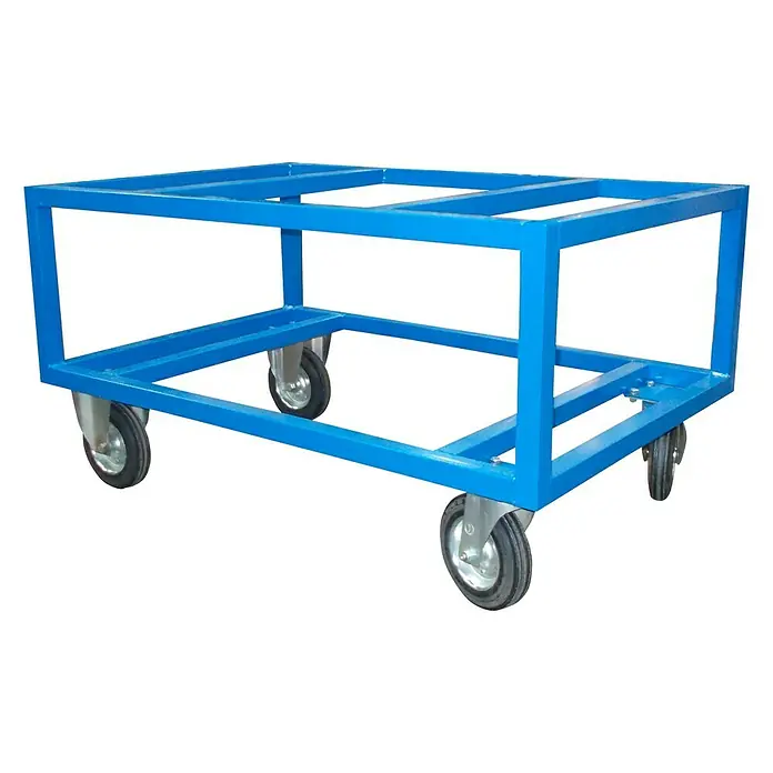 Palettenwagen - L x B x H: 1.200 x 800 x 660 mm, Traglast: 500 kg, Pulverbeschichtet - Rechte Seitenansicht