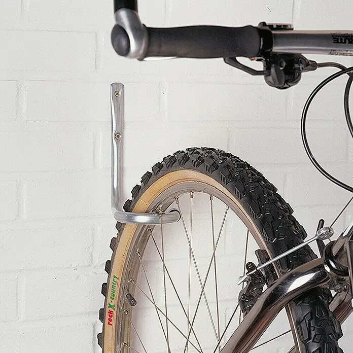 Mottez Fahrrad-Wandhaken - Geeignet für: 1 Fahrrad, Silber
