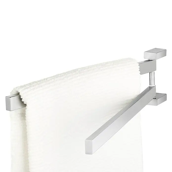 Zack Linea Handtuchhalter - 2-armig, Schwenkbar, Edelstahl, Matt - Vorderansicht
