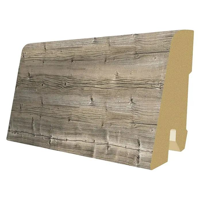 Egger Sockelleiste Mittenwald Lärche - 2,4 m x 17 mm x 60 mm, Gerade - Rechte Seitenansicht