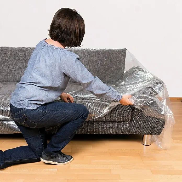Couchhülle - 300 x 130 cm, Transparent, 2 Stk. - Anwendungsbeispiel