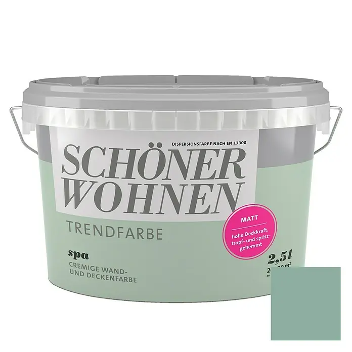 SCHÖNER WOHNEN-Farbe Wandfarbe Trendfarbe Limited Collection - Spa, 2,5 l, Matt, Konservierungsmittelfrei - Vorderansicht
