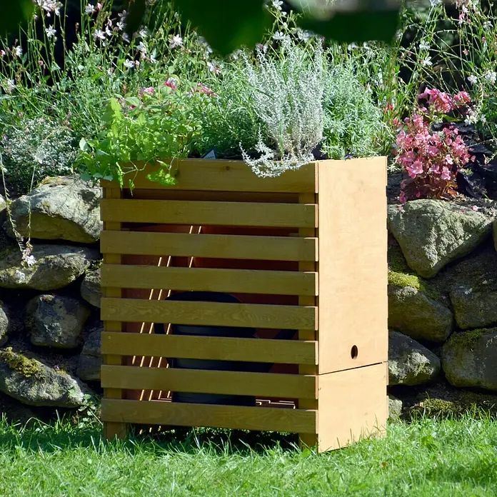 Dobar Hochbeet Rolling Garden - 58 x 36 x 71 cm, Braun, Kiefer - Stimmungsaufnahme