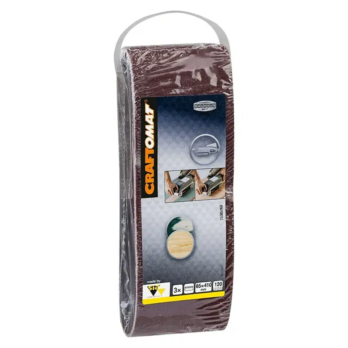 Craftomat Brusni remen BFWP - D x Š: 410 x 65 mm, Granulacija: 120, 3 Kom. - Pogled s desne strane
