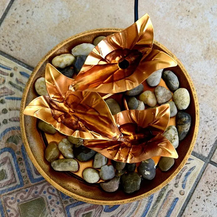 Dobar Zimmerbrunnen - Ø x H: 22,5 x 23,5 cm, Mit Pumpe - Ansicht von oben