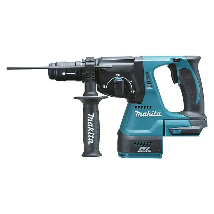 Makita Akku-Kombihammer DHR243Z - 18 V, Li-Ionen, Ohne Akku, Leerlaufdrehzahl: 950 U/min - Vorderansicht