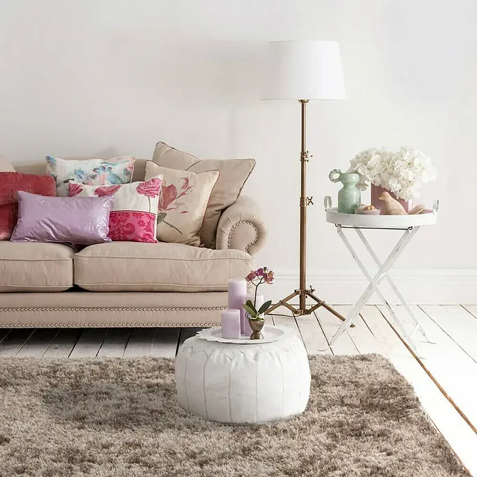 Kayoom Teppich Diamond - Taupe, L x B: 290 x 200 cm, 100 % Polyester - Stimmungsaufnahme