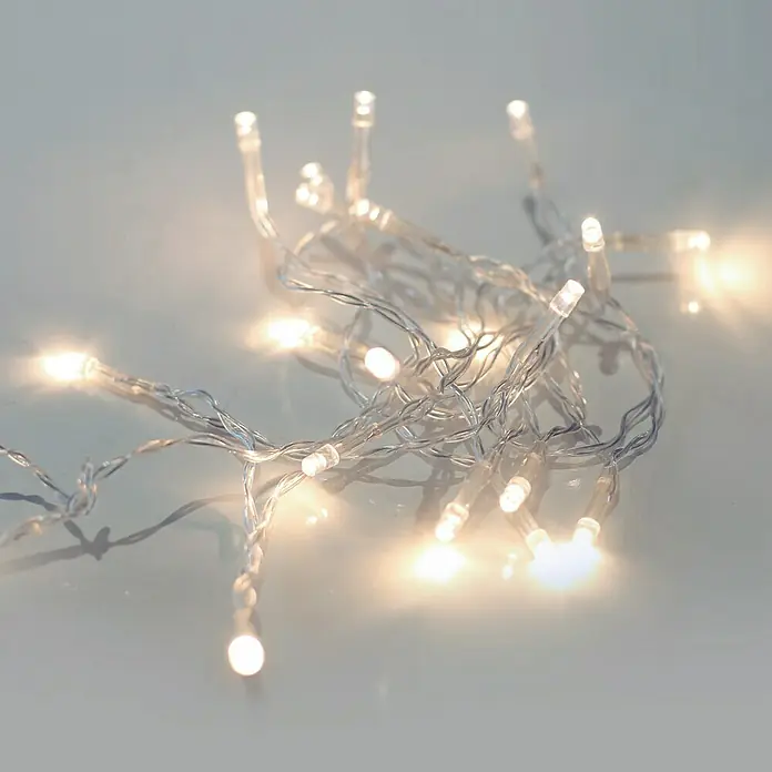 Globo Guirnalda luminosa LED Venuto Transparente - Para interior, 20 luces, Longitud del cable: 1,9 m, Blanco
