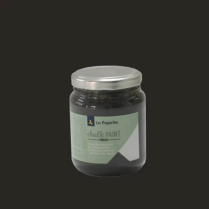 La Pajarita Pintura de tiza Chalk Paint - Casi negro, 175 ml, Mate