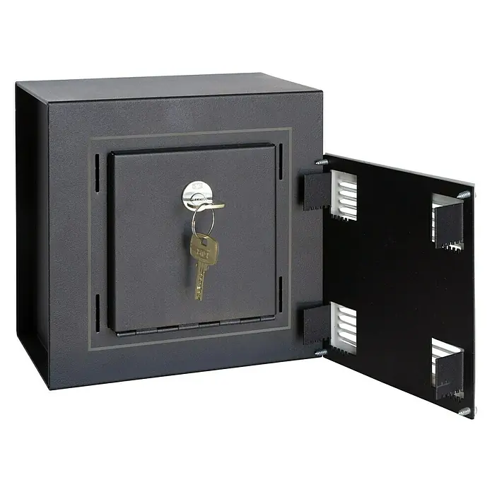 Arregui Grid Caja fuerte empotrable 13000W-S0 - L x An x Al: 20 x 20 x 13 cm, Tipo de cerradura: Llave, 6 l