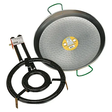 Set de quemador paellero quemador+paellera de 10 raciones