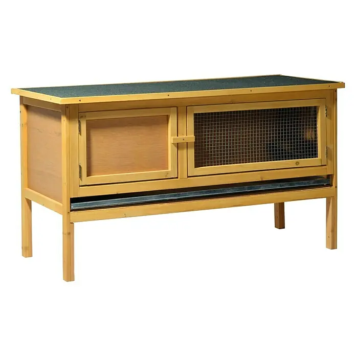 Dobar Kleintierstall Tradition - 115 x 45 x 66 cm, Natur, Kiefernholz - Vorderansicht