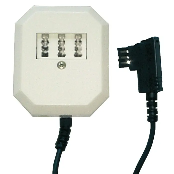 Schwaiger Telefon-Anschlussverteiler - TAE-F Stecker (6P4C), TAE-F Buchse (6P4C), 0,2 m - Vorderansicht