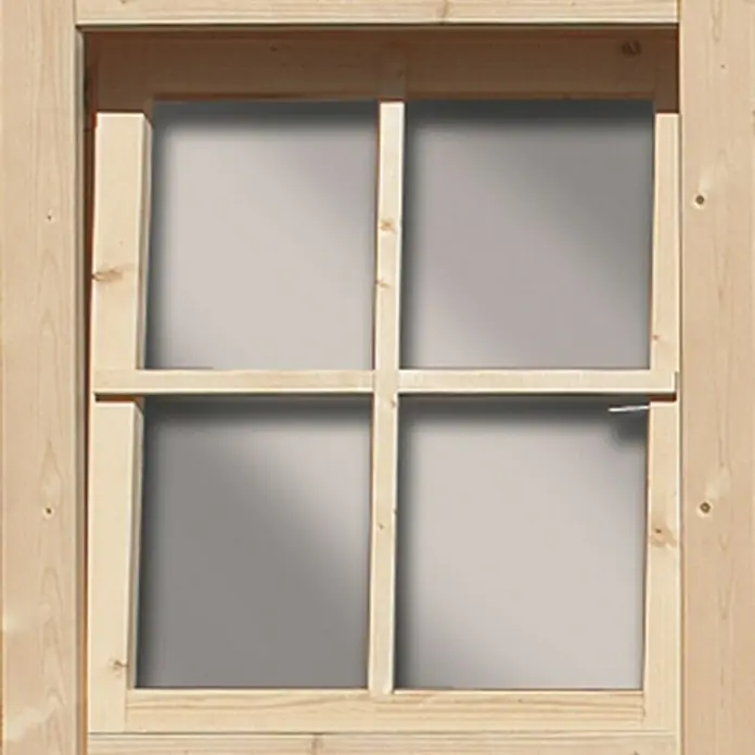 Karibu Fenster-Element - Natur, Glas, 80 x 69 cm - Vorderansicht
