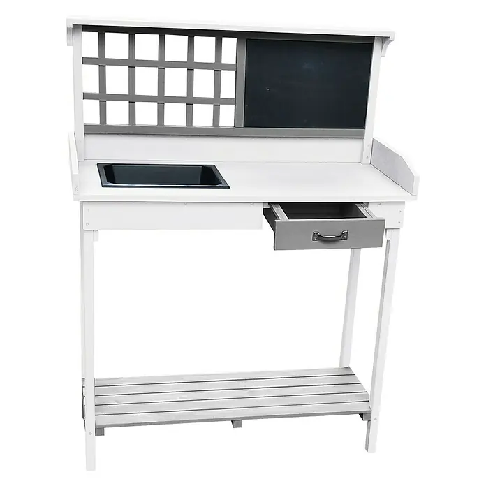 Leco Pflanztisch Vintage - 92 x 42 x 121 cm, Tanne - Rechte Seitenansicht