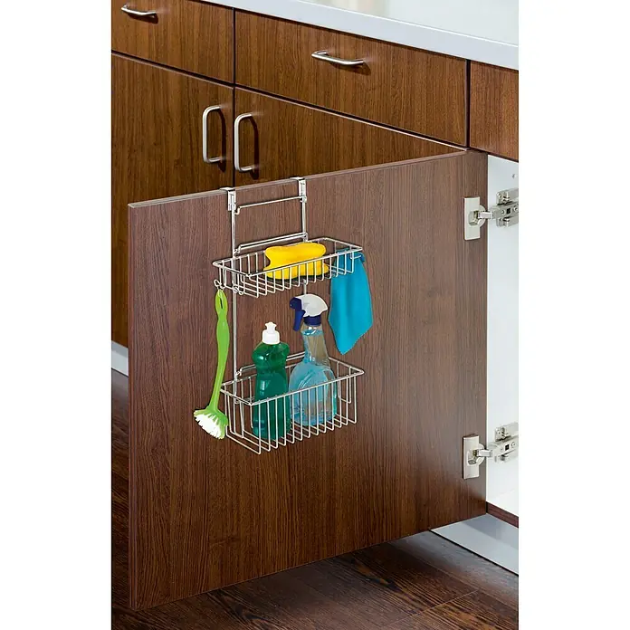 Wenko Viseća košara Flexi - D x Š x V: 12,5 x 47 x 32 cm, Krom - Proizvod u upotrebi
