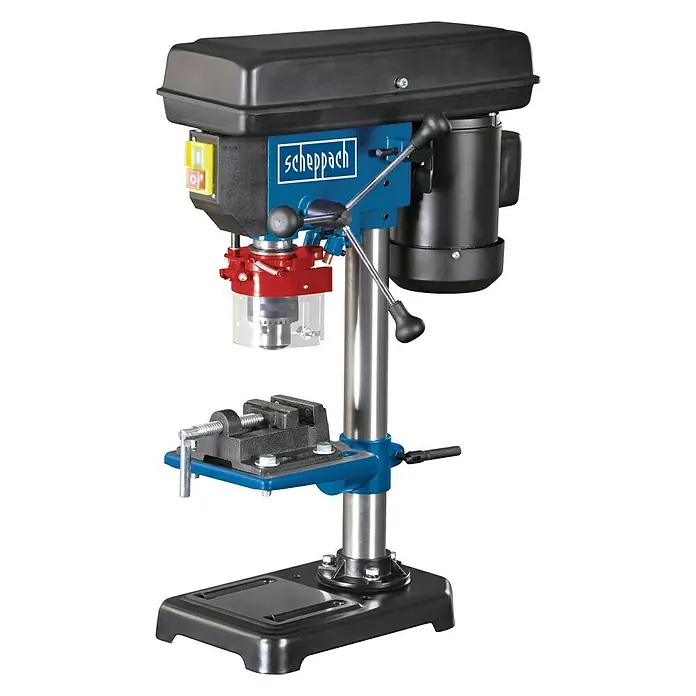 Scheppach Tischbohrmaschine DP 16VL - 500 W, 550 U/min - 2.500 U/min, Spannweite Bohrfutter: 1,5 mm - 16 mm - Vorderansicht