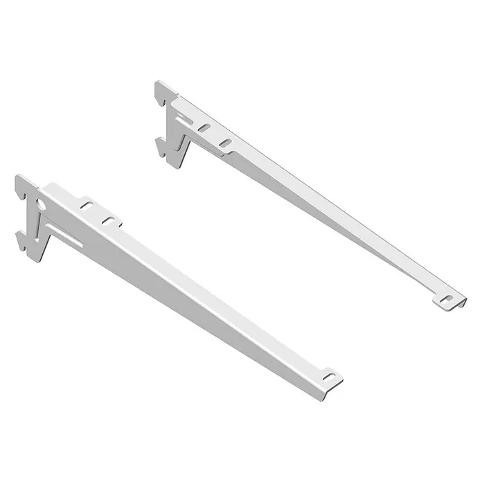 Element System Kutni nosač polica - Duljina: 28 cm, Bijele boje, Opteretivost: 55 kg, 1 par