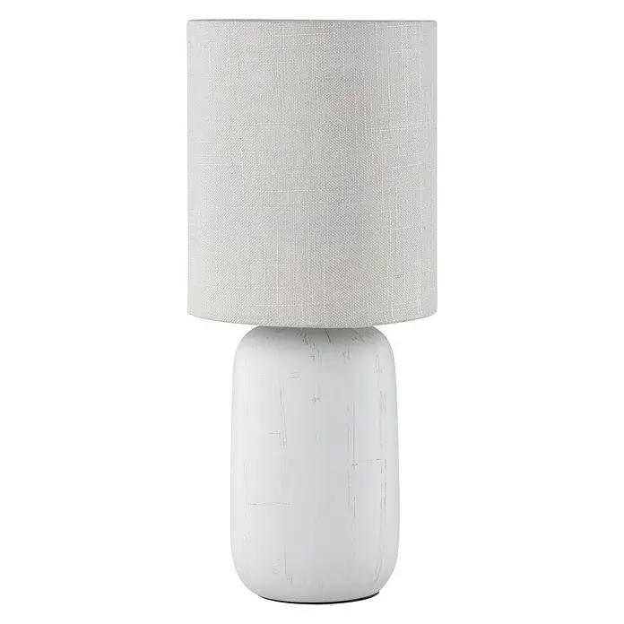 Trio Lighting Lámpara de sobremesa Clay - 40 W, L x An x Al: 15 x 15 x 35 cm, Crema, E14