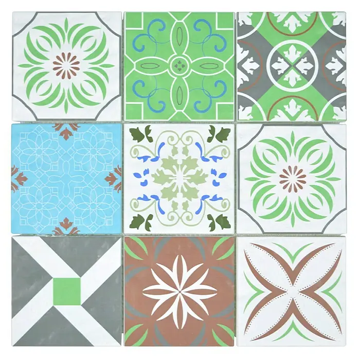 Mosaikfliese Crystal Retro XCM 8RMC99 - 30 x 30 cm, Multicolor, Matt - Ansicht von oben