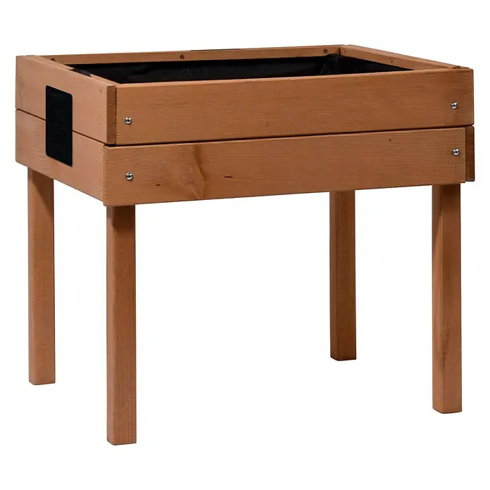 Dobar Hochbeet - 50 x 40 x 45 cm, Holz, Braun - Linke Seitenansicht