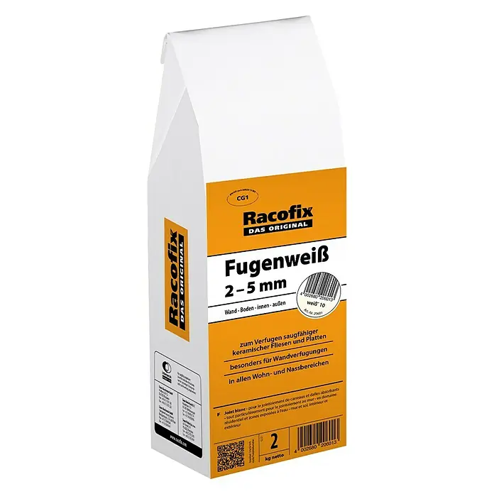 Racofix Fugenweiß - 2 kg - Linke Seitenansicht