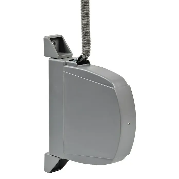 Recogedor de cinta de persiana gris - En pared, Anchura de la correa: 14 mm