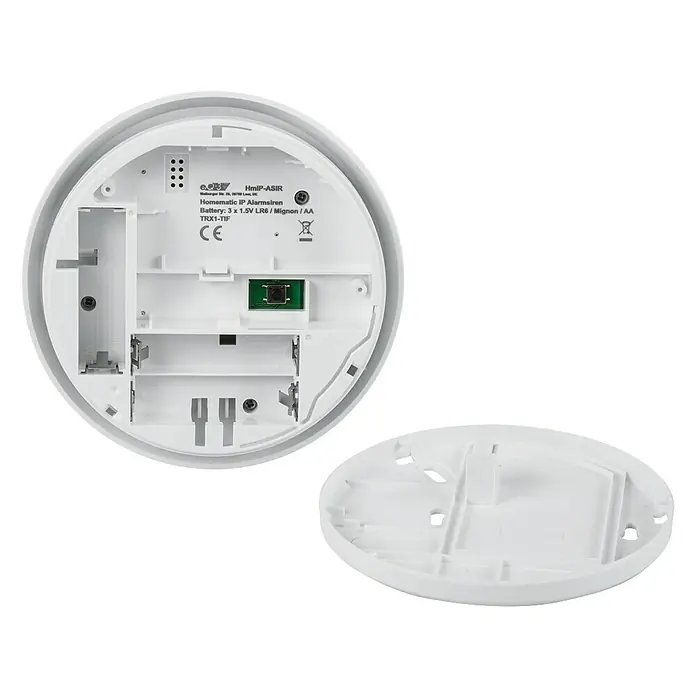 Homematic IP Alarmsirene HmIP-ASIR-2 - Batteriebetrieben, Alarmsignal: 90 dB, Ø x H: 12,4 x 4,5 cm - Detailaufnahme