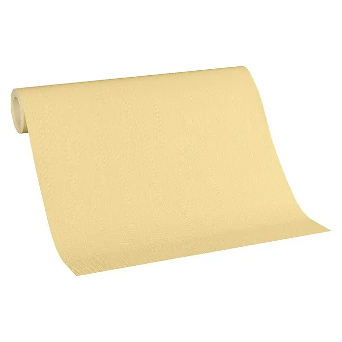 AS Creation Flavour Vliestapete - Gelb, Uni, 10,05 x 0,53 m - Ansicht von oben