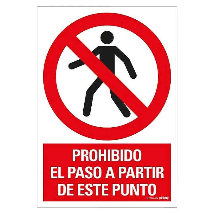 Pickup Señal de prohibición - Motivo: Prohibido el paso de peatones, L x An: 33 x 23 cm