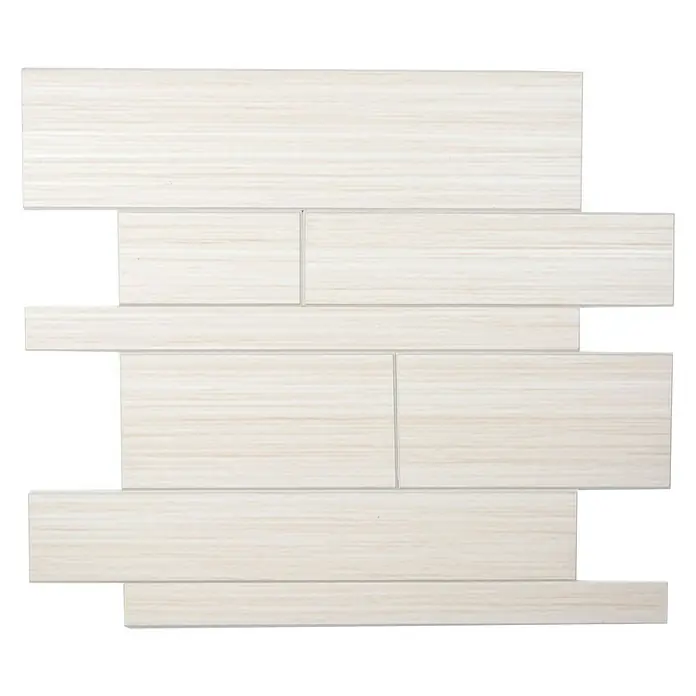 Selbstklebemosaik SAM 4GV53WWL - 30 x 30 cm, Metall, Weiß - Vorderansicht