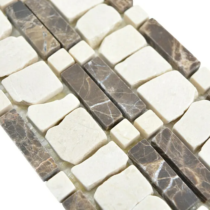 Fliesenbordüre Ladder BO LA DEC11 - 30 x 5 cm, Beige/Braun, Matt