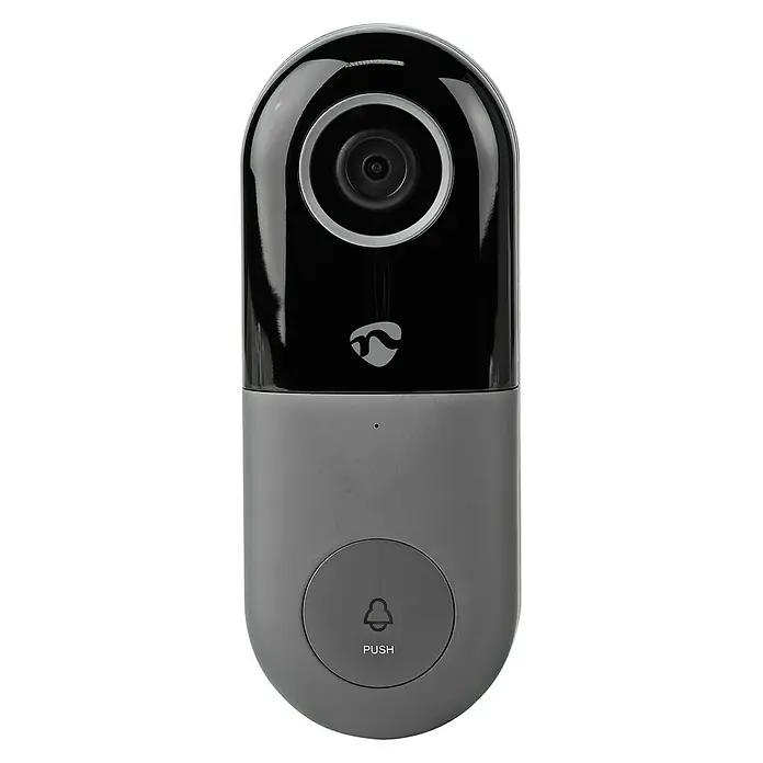 Nedis Türklingel mit Kamera WLAN Smart - 1.280 x 720 Pixel, WLAN, 8 - 24 V AC - Vorderansicht