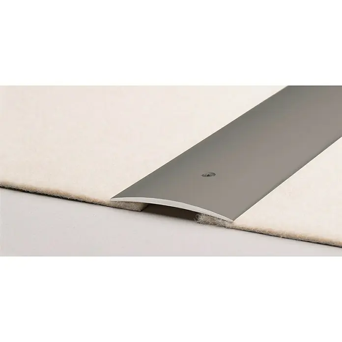LOGOCLIC Übergangsprofil 134 - Edelstahl matt, 1 m x 60 mm x 5 mm, Montageart: Schrauben - Detailaufnahme