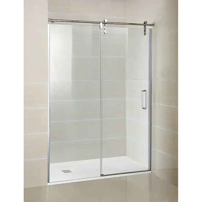 GME Mampara de ducha frontal Moving - An x Al: 130 x 199 cm, 8 mm, Cromo