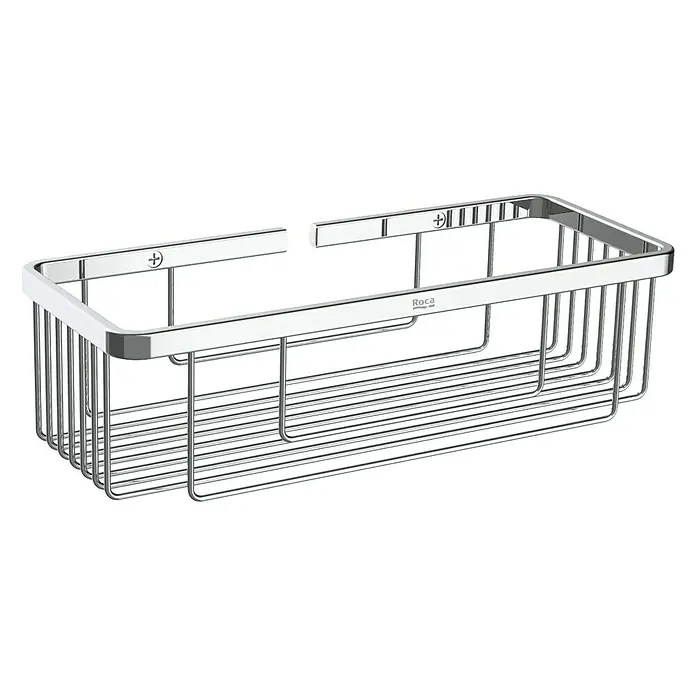 Roca Hotels 2.0 Cesta de baño - 12 x 30 x 8,3 cm, Cromo, Brillante