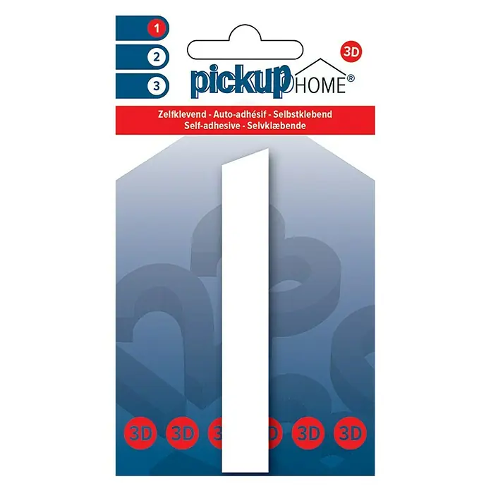 Pickup 3D Home Número - Altura: 10 cm, Plástico, Motivo: 1