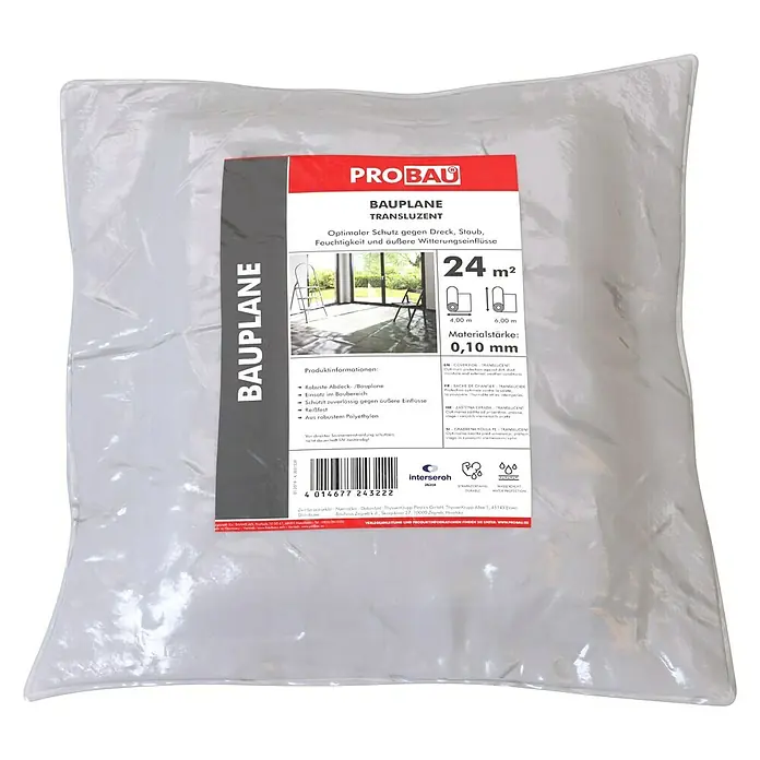 Probau Građevinska cerada - 6 x 4 m - Pogled sprijeda