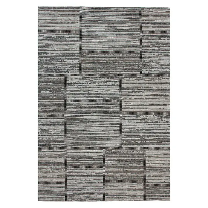 Kayoom Flachgewebeteppich Phönix - Natur/Grau, 170 x 120 cm, 75 % Wolle, 20 % Baumwolle, 5 % Polyester - Ansicht von oben