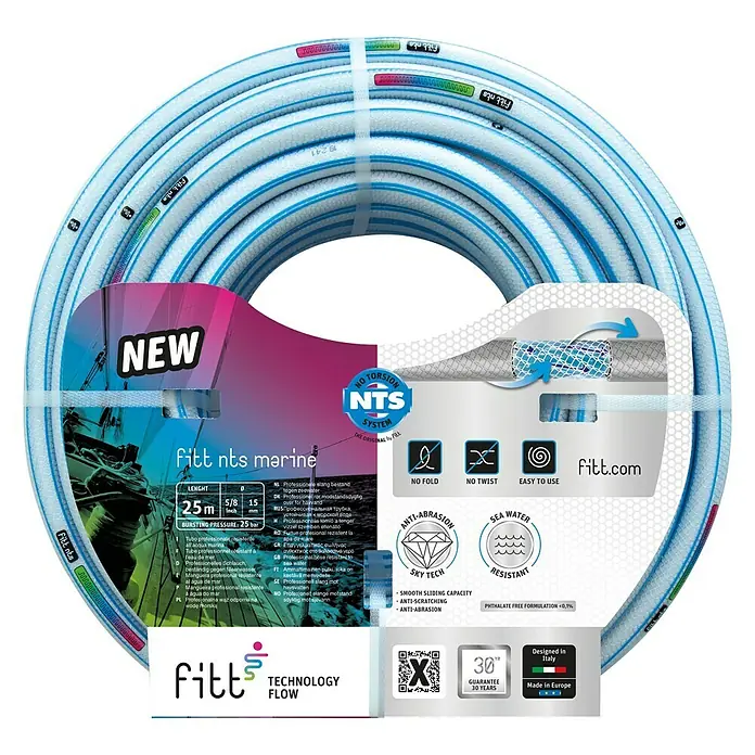 Fitt Manguera para jardín NTS Skytech Marine - Largo: 25 m, Diámetro tubo flexible: 15 mm